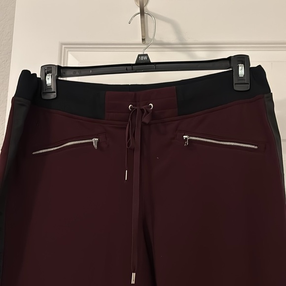 Ralph Lauren burgundy & black pull on track pants SZ L w/pockets active NWOT - Picture 9 of 16